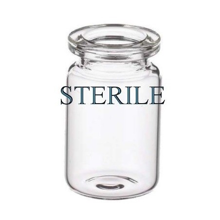 6mL (5ml shorty) Clear Sterile Open Vials, 22x40mm, Depyrogenated, Ream of 219 pieces