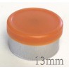 13mm Matte Flip Off Vial Seals, Rust Orange, Bag 1000