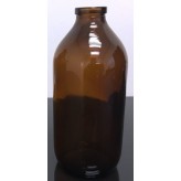 500mL Amber Infusion Serum Bottle Vials, 32mm Crimp, cs 25