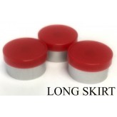 13mm Long Skirt Flip Cap Seal, Red, Bag of 1,000