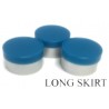 13mm Long Skirt Flip Cap Seal, Cyan Blue, Bag of 1,000