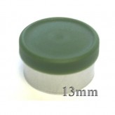13mm Matte Flip Off Vial Seals, Avocado Green, Bag 1000
