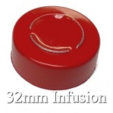 32mm Center Tear Infusion Vial Seals, BLAZE Red, pk of 100