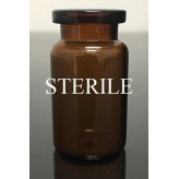 6mL (5ml shorty) Amber Sterile Open Vials, 22x40mm, Depyrogenated, Ream of 176 pieces