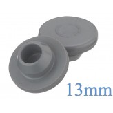 13mm SNAP ON style vial stoppers, chlorobutyl rubber, bag of 1,000