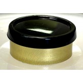 20mm Superior Flip Cap Vial Seals, Black on Gold, Pack of 100