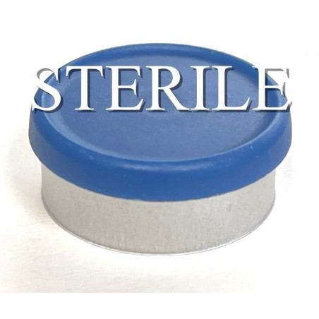 Sterile 20mm Matte Flip Cap Vial Seals, Royal Blue, Bag of 1,000