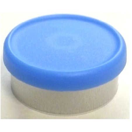 West 20mm Matte Flip Cap Vial Seal, Light Blue, Bag of 1000