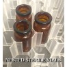 ISO 10R 10ml Amber Open Sterile Vial, Nested Tray of 96