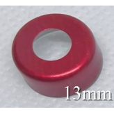 13mm Hole Punched Vial Seals, Red, bag 1000