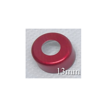 13mm Hole Punched Vial Seals, Red, bag 1000