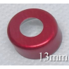 13mm Hole Punched Vial Seals, Red, bag 1000