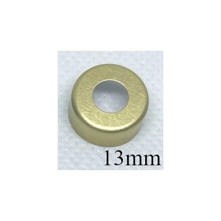 13mm Hole Punched Vial Seals, Gold, bag 1000