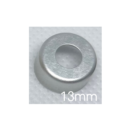 13mm Hole Punched Vial Seals, Natural Silver, bag 1000