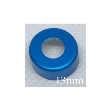 13mm Hole Punched Vial Seals, sapphire blue, bag 1000