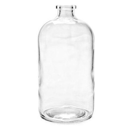 500mL Clear Serum Bottle Vials, 75mm x 190mm, Case of 16