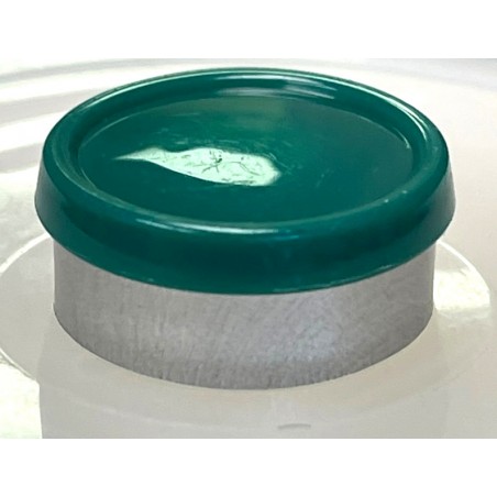 20mm USA Glossy Flip Cap Vial Seals, Dark Green, Bag 1000