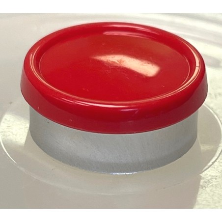 20mm USA Glossy Flip Cap Vial Seals, Red, Bag 1000