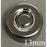 13mm Center Tear Vial Seals, Black, Pack of 100