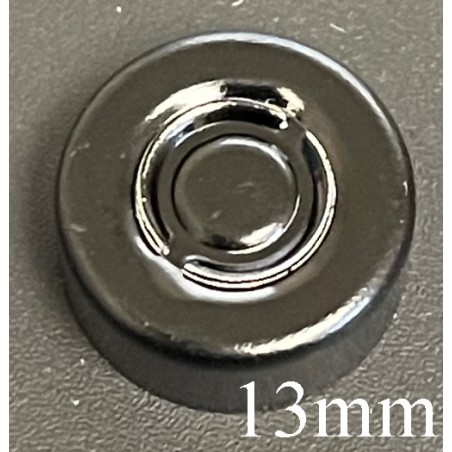13mm Center Tear Vial Seals, Black, Pack of 100