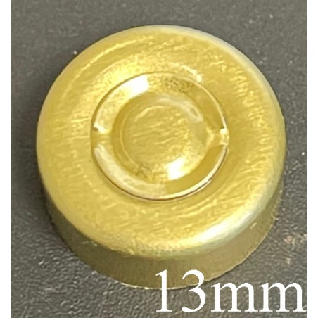 13mm Center Tear Vial Seals, Gold, Pack of 100