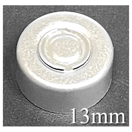 13mm Center Tear Vial Seals, Silver, Bag of 1000