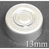 13mm Center Tear Vial Seals, Silver, Pack of 100
