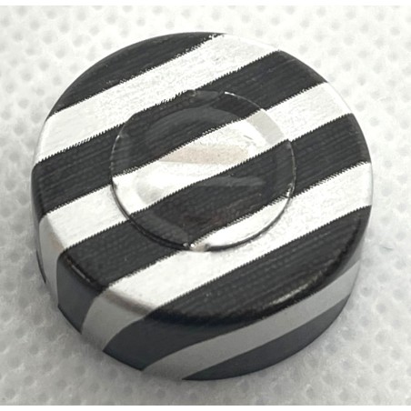 20mm Center Tear Vial Seals, Black Stripe, Pack of 100