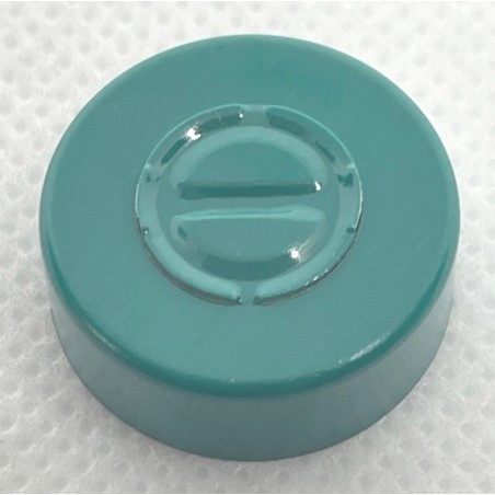20mm Center Tear Vial Seals, Turquoise Blue Green, Pack of 100