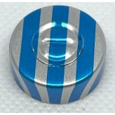 20mm Center Tear Vial Seals, Blue Stripe, Bag 1000