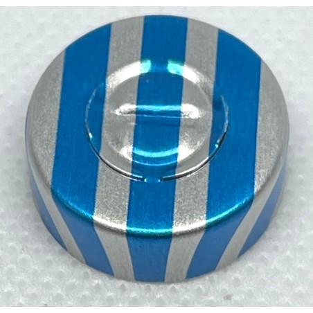 20mm Center Tear Vial Seals, Blue Stripe, Bag 1000