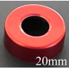 20mm Hole Punched Vial Seals, Red, Bag 1000