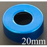 20mm Hole Punched Vial Seals, Blue, Bag 1000