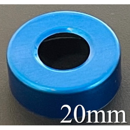 20mm Hole Punched Vial Seals, Blue, Bag 1000