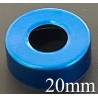 20mm Hole Punched Vial Seals, Blue, Bag 1000