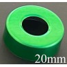 20mm Hole Punched Vial Seals, Green, Bag 1000