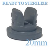 Ready to Sterilize 20mm 2-Leg Lyophilization Stoppers, Bag of 2500