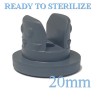 Ready to Sterilize 20mm 2-Leg Lyophilization Stoppers, Bag of 2500