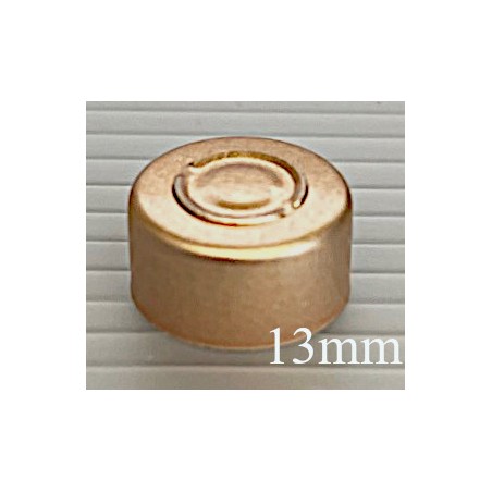 13mm Center Tear Vial Seals, Copper, pack of 100