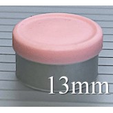 West 13mm Matte Pink Flip Off Vial Seals
