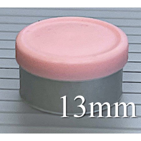 West 13mm Matte Pink Flip Off Vial Seals West 13mm Matte Pink Flip Off Vial Seals