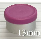 13mm Matte Flip Off Vial Seals, Burgundy Violet, Bag 1000