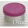 13mm Matte Flip Off Vial Seals, Burgundy Violet, Bag 1000