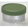13mm Matte Flip Off Vial Seals, Avocado Green, Bag 1000