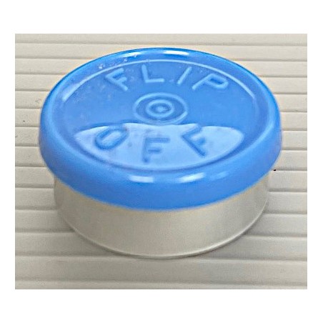 20mm Flip Off Vial Seals, Light Blue, Bag of 1000