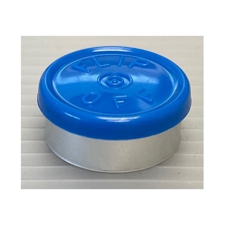20mm Flip Off Vial Seals, Royal Blue, Bag of 1000