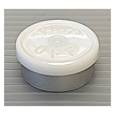 20mm Flip Off Vial Seals, White, Bag of 1000