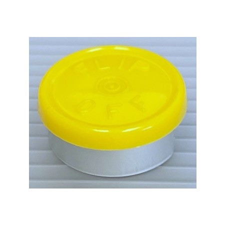 20mm Flip Off Vial Seals, Yellow, Bag of 1000