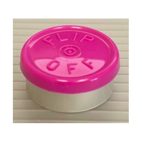 20mm Flip Off Vial Seals, Magenta, Bag of 1000