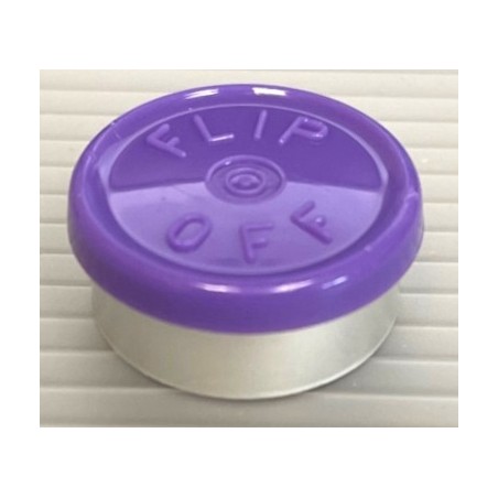 20mm Flip Off Vial Seals, Purple, Bag of 1000